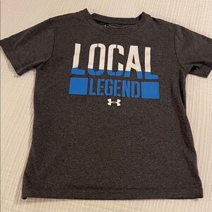 Under Armour Kids Local Legend Charcoal Blue Tee